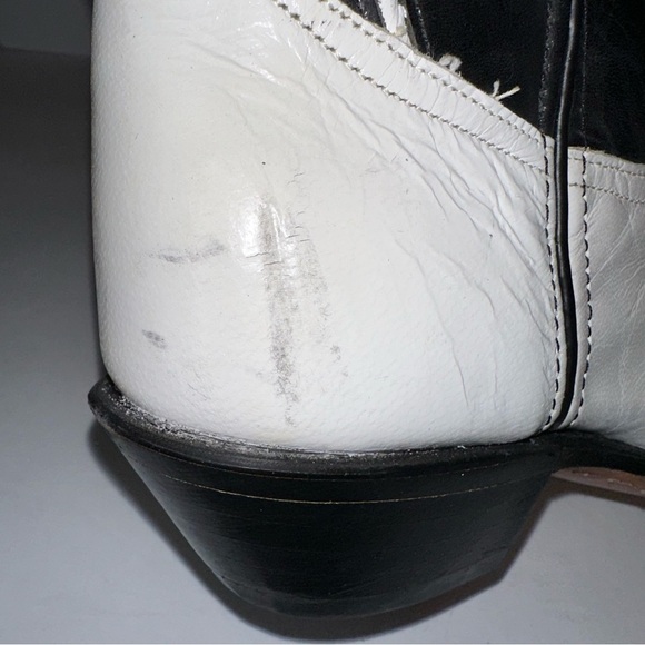 Code West Sz 7 Vintage White Lighting Western Rodeo Boots RARE - Picture 2 of 15